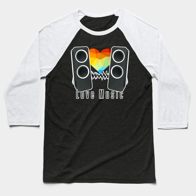 Love music audiophile audio sound lovers gift Baseball T-Shirt by kamdesigns